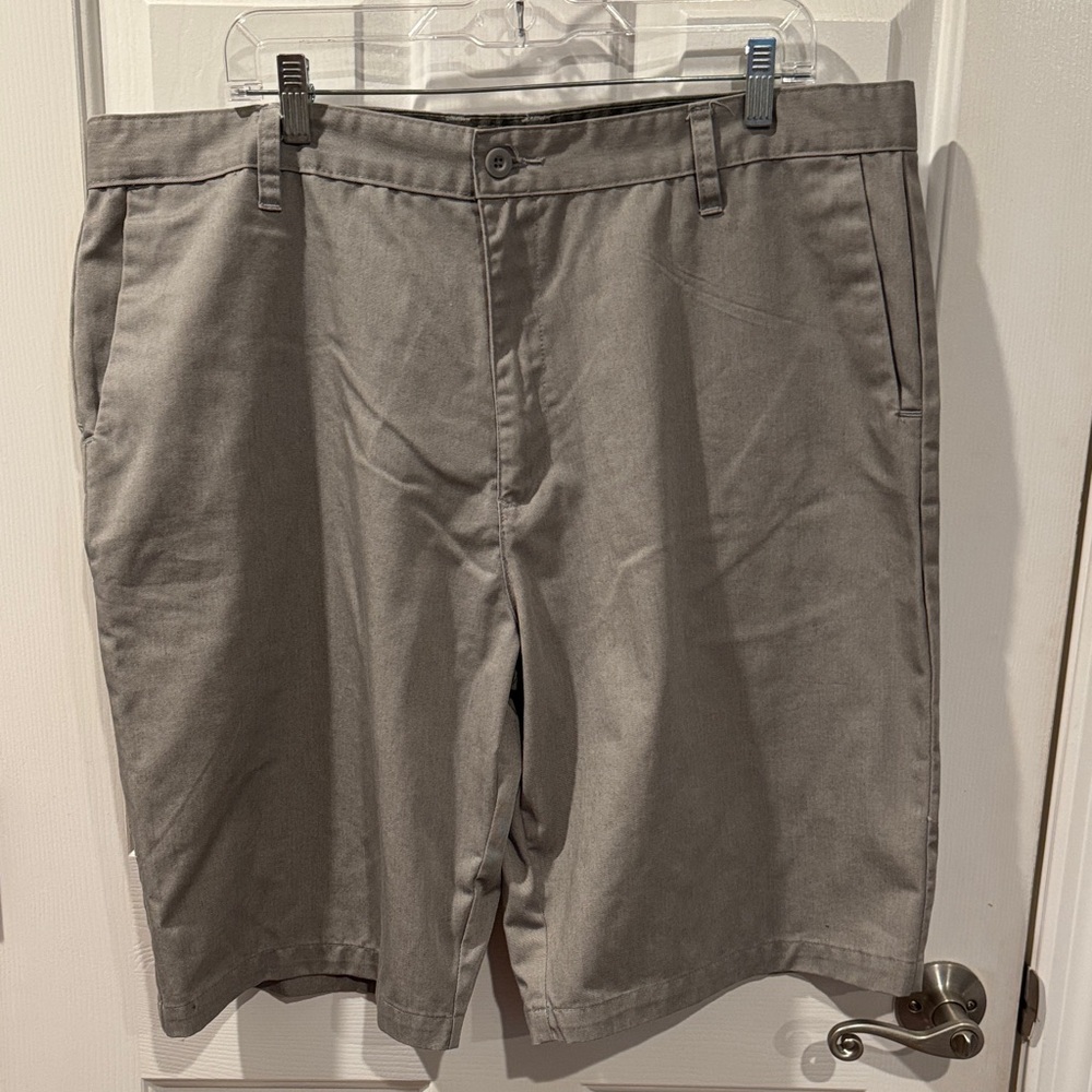 Classic Gray Men's Flat Front Shorts
